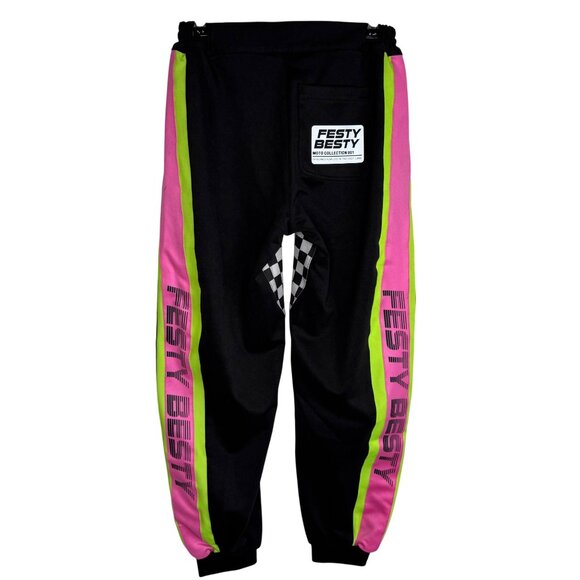Festy Besty Moto Collection 001 Black and Neon Car Racing Jogger Women's Size S - Picture 8 of 12